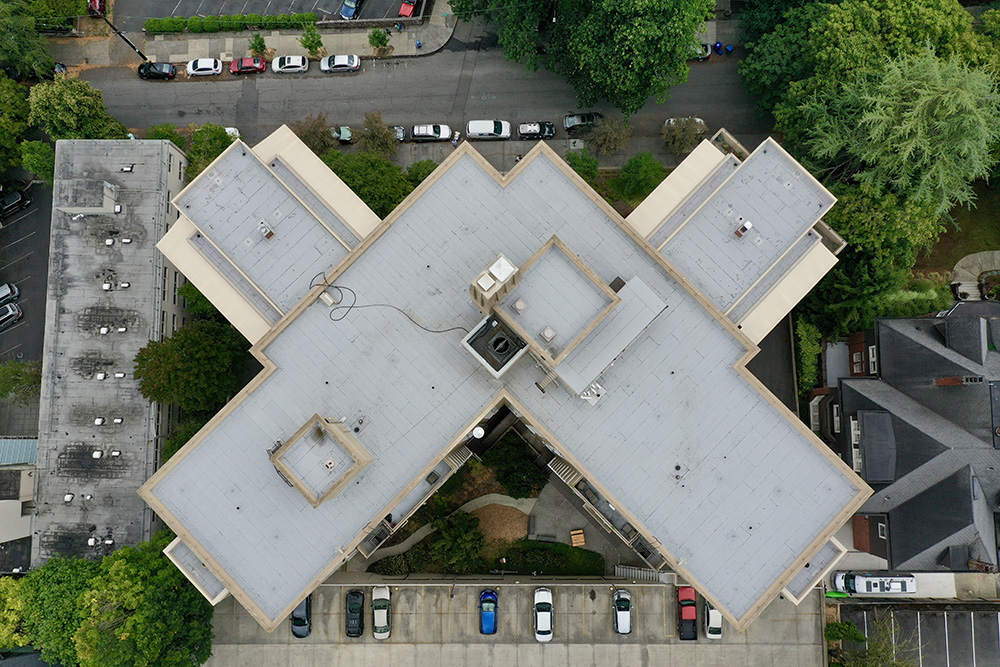 bird's eye view of Washougal apartment complex